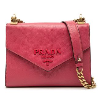 Prada Pre-owned Prada Saffiano Cuir Monochrome Envelope Crossbody Ladies FXB2NOAK7LPGKAVO