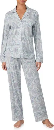 Lauren Ralph Lauren Print Cotton Blend Pajamas in Multi Paisley at Nordstrom, Size X-Small