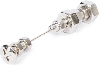Maison Margiela screw-motif brooch - women - Brass - One Size - Silver