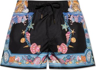 Versace Heren, Badkleding, Zwart, Maat: 3XL Poliester