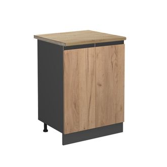 Vicco Mueble Bajo De Cocina R-line, Roble Dorado, 60 Cm, Et Roble