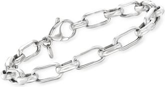 Ross-Simons Italian Sterling Silver Paper Clip Link Bracelet