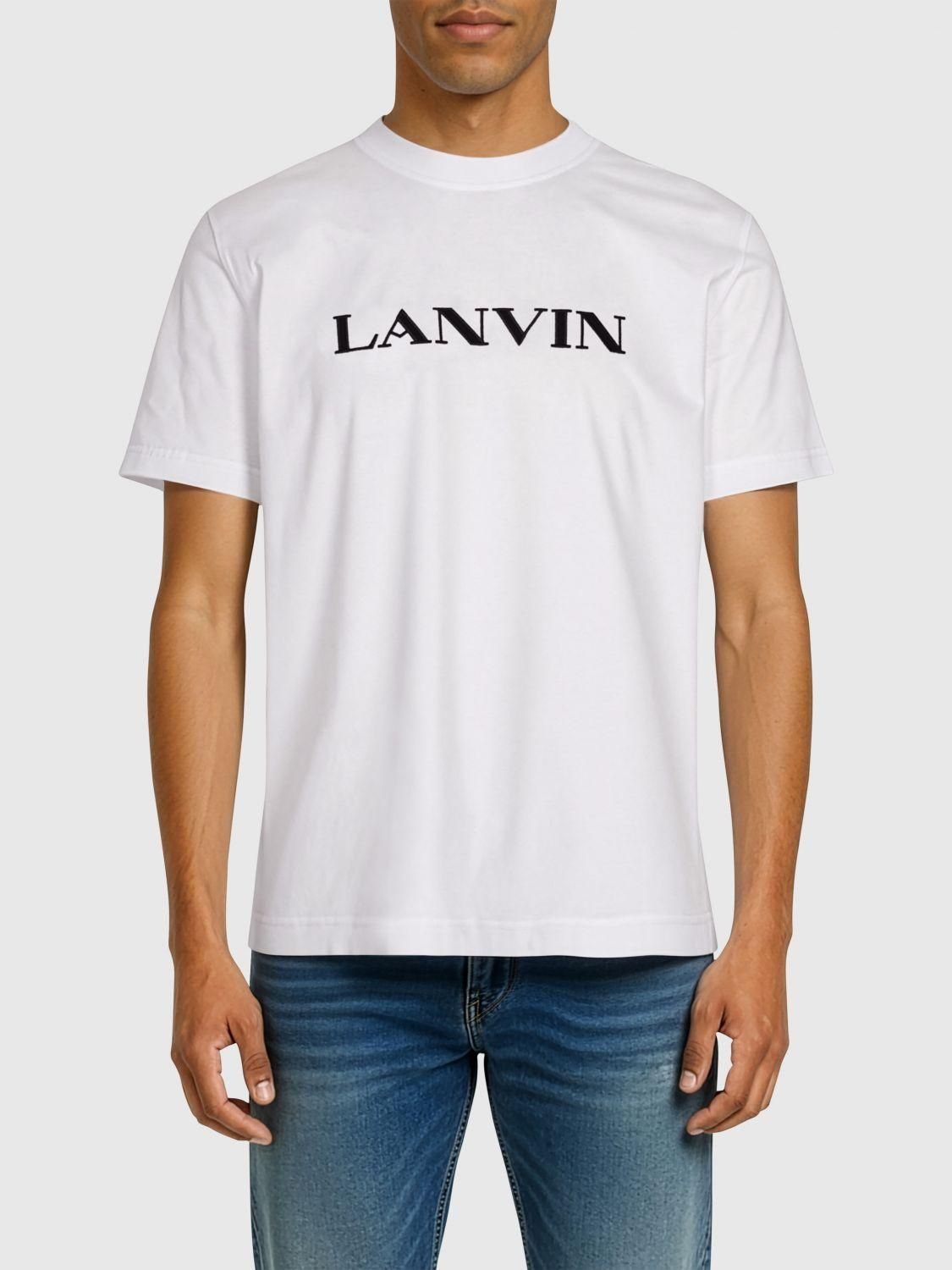 LANVIN T-Shirts et Tops | T-shirt Basique Blanc Homme