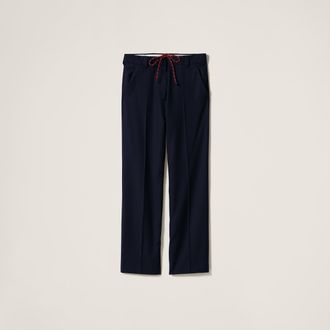 Miu Miu Batavia Pants, Woman, Navy, Size 36