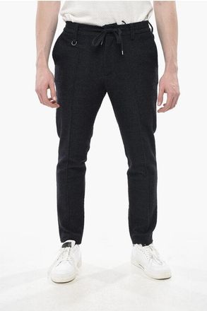 Paolo Pecora 4-Pocket Tweed Trousers With Elastic Waist size 48