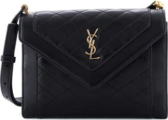 Saint Laurent Gaby Envelope Satchel Quilted Leather Mini crossbody bag - Zwart