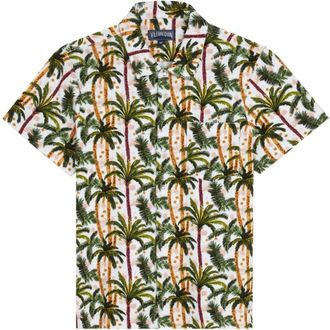 Vilebrequin Charli Terry Bowling Shirt - Heren - Korte mouwen Overhemden - Veelkleurig - M - Katoen - Overhemden
