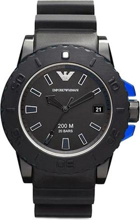 Emporio Armani Quartz Horloge - unisex - Horloges - Zwart - ONE Size - Accessoires