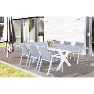 Milani Home Milani Home - gres - tavolo da giardino allungabile in alluminio e gres