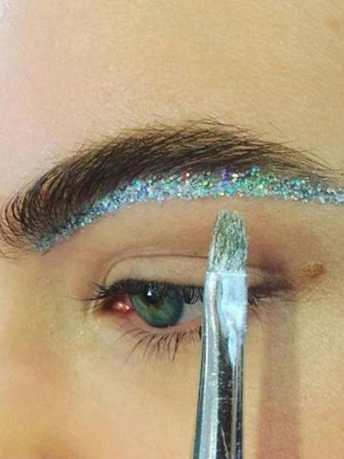 So Glitter Brows Are The Latest WTF Beauty Trend | Stylight