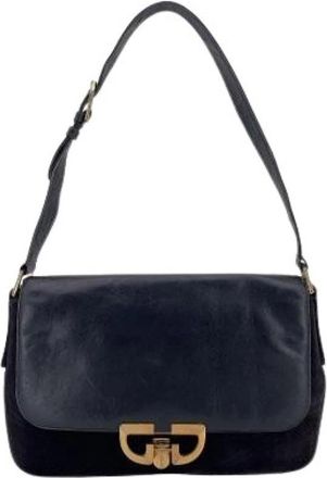 Gucci Pre-owned Shoulder Bags, female, Blue, Size: ONE SIZE Pre-owned Vintage Shoulder Bag