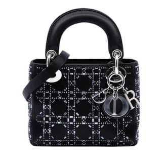 Dior Pre-owned Lady Handbag - Dames - Vintage Handtas - Zwart - ONE Size - Satijn - Vintage