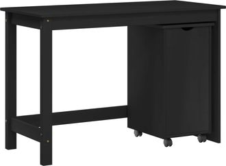 vidaXL Juego De Escritorio Y Gabinete 2 Uds. Negro Vidaxl