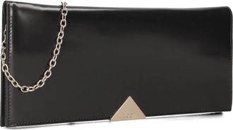Lodi Tassen, Dames, Zwart, ONE Size, Wol, Zwarte leren clutch voor herfst/winter
