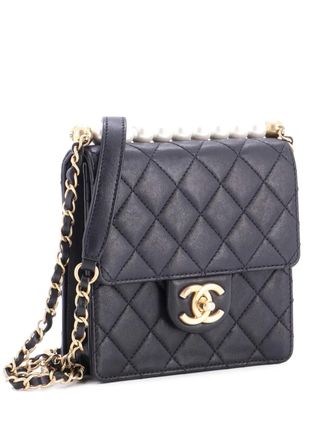 Chanel Chic Pearls Flap Bag Quilted Goatskin Mini crossbody bag - Nero