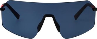 Prada B50S Rechthoekige Metalen Zonnebril - unisex - Zonnebrillen - Zwart - 36 MM - Accessoires