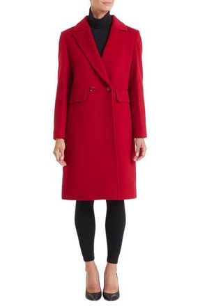 Sofiacashmere Double-Breasted Wool Coat in Red at Nordstrom Rack, Size 10