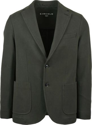 Circolo 1901 Blazer in Pannetto - Heren - Blazers - Groen - M - Katoen - Jassen