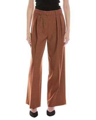 Kenneth Cole Pleated High-Rise Wide Leg Pant