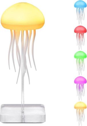 OEM L&aacute;mpara De Medusa, L&aacute;mpara De Mesita De Noche De Medusa Con Degradado Rgb, L&aacute;mpara De Mesa De Medusa Recargable Con Sensor T&aacute;ctil