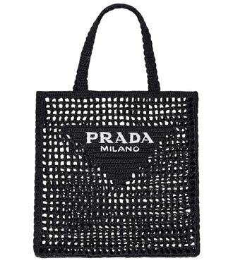 Prada Black Logo Large Tote