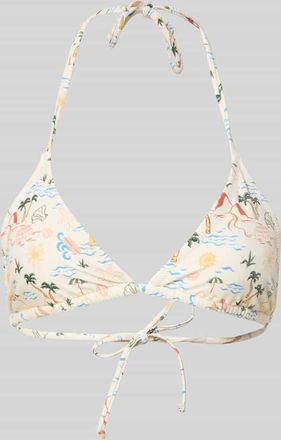 Jake*s Casual Bikini-Oberteil mit Allover-Animal-Print in Ecru, Gr&ouml;&szlig;e XL