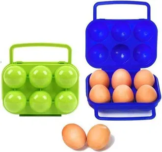OEM Huevera Port&aacute;til De Pl&aacute;stico Con 6 Compartimentos, Caja De Almacenamiento De Huevos Plegable, Soporte Para Huevos De Gran Capacidad, Estante Para Huev
