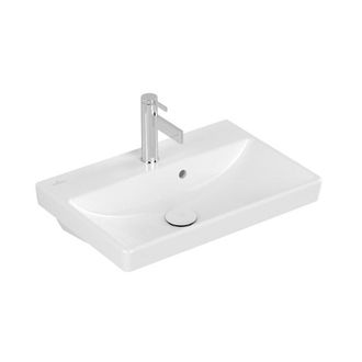 Villeroy & Boch Avento meubelwastafel - 55x37cm - 1 kraangat met overloop wit