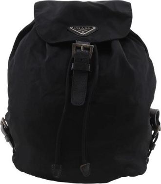Prada Pre-owned Nylon Backpack - Dames - Vintage Rugzakken - Zwart - ONE Size - Nylon - Vintage