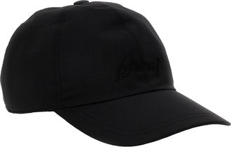 Brioni Logo-Embroidered Baseball Cap - Black