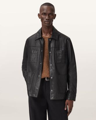 AllSaints Saxon Leather Jacket
