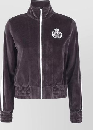 Sporty & Rich ny crest elio velour track jacket