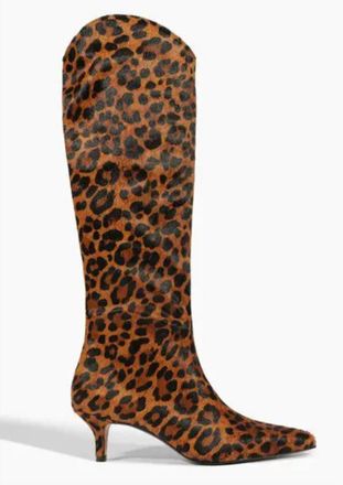 Schutz Womens Maryana Lo Wide Boot In Leopard