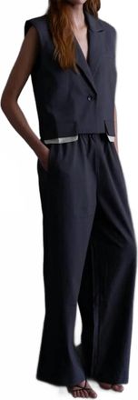 OSIS Aliyah Wide Leg Pants In Grey