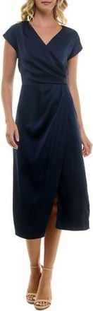 Nicole Miller Surplice V-Neck Dress in Deep Navy at Nordstrom Rack, Size 10