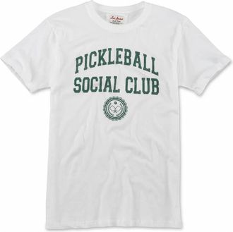 American Needle Mens Pickle Ball Social Club Graphic Tee In White