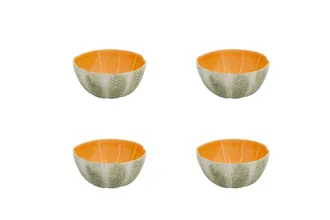 Bordallo Pinheiro Gran Bol Mel&oacute;n - Juego de 4 piezas