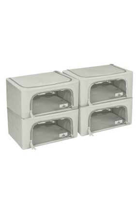 Sorbus 4-Pack Foldable Storage Boxes in Gray at Nordstrom Rack