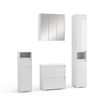 Vicco Conjunto De Muebles De Ba&ntilde;o Majest, Blanco, 4 Piezas