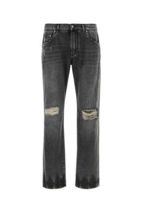 Dolce & Gabbana Dark Grey Distressed Jeans