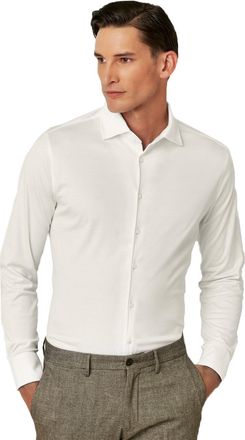 DeSoto Cr&egrave;me overhemd Desoto Luxury Tailored Fit wide spread boord