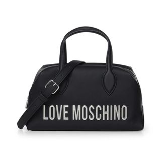 Love Moschino Logo Schoudertas - Dames - Tassen - Zwart - Maat: ONE Size Zijde