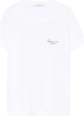 Givenchy T-shirt met stempelprint - Dames - T-shirts - Wit - L - Nylon - Tops