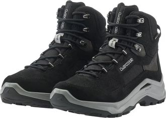 Lowa Wanderschuh LOWA VENTIERRA GTX MID, Gr. 41,5, schwarz, grau, Leder, Textil, Schuhe Wanderschuh, wasserdicht, winddicht,atmungsaktiv dank GORE-TEX Memb