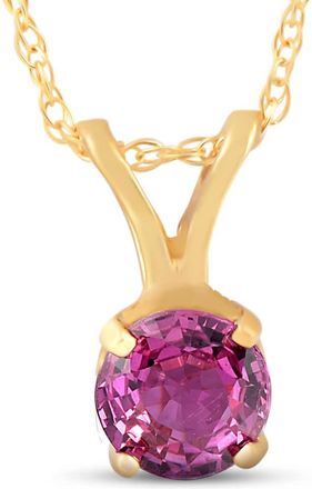 Pompeii3 1/2ct Ruby Solitaire Pendant 14K Yellow Gold