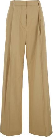 Dries Van Noten Beige Relaxed Pleated Pants