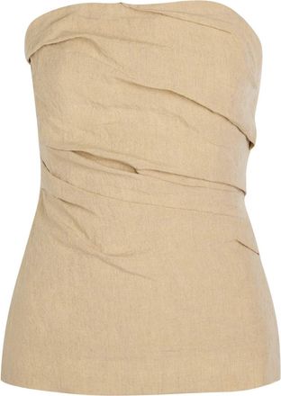 Tove Izel Strapless Linen top - Stone - 40 (UK12 / M)