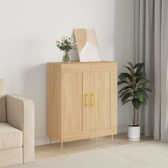 vidaXL Aparador De Madera De Ingenier&iacute;a Roble Sonoma 69,5x34x90 Cm Vidaxl