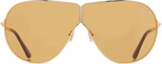 Tom Ford Keating Amber Pilot Unisex Sunglasses FT1158 30E 71
