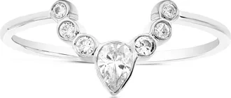 Vir Jewels 1/4 cttw Pear Lab Grown Diamond Ring in Sterling Silver For Women